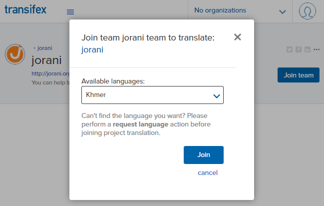 Select the language into which you can translate